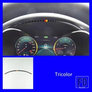 メルセデスベンツ カーボンセンターコンソールダッシュボードトリムストリップ Cクラス W205 GLC X253 2015-2018 インテリアデカール - B Tricolor