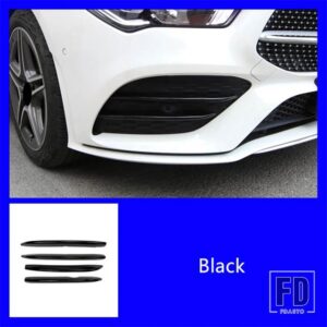 メルセデスベンツ スタイリングフロントフォグライトトリムストリップ装飾 CLA C118 200 220 2020 外装ランプデカール - Black