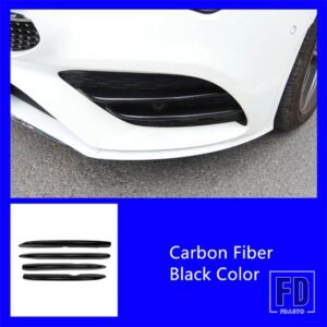メルセデスベンツ スタイリングフロントフォグライトトリムストリップ装飾 CLA C118 200 220 2020 外装ランプデカール - Carbon Fiber Black
