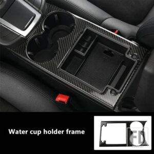 ポルシェ マカン 2014-2018 カーボンドアパネル装飾カバートリムインテリアドアハンドルステッカー - Water Cup Holder