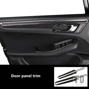 ポルシェ マカン 2014-2018 カーボンドアパネル装飾カバートリムインテリアドアハンドルステッカー - door panel