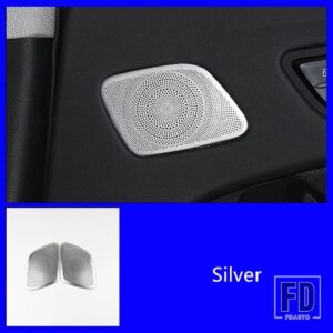 アウディ ドアオーディオスピーカー装飾カバーステッカートリム A4 B8 2009-2016 ステンレスインテリアアクセサリー - rear