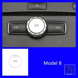 メルセデスベンツ カーセンターコンソールボリュームノブボタンスパンコール装飾ステッカー C Eクラス W204 W212 GLK インテリアアクセサリー - Model B