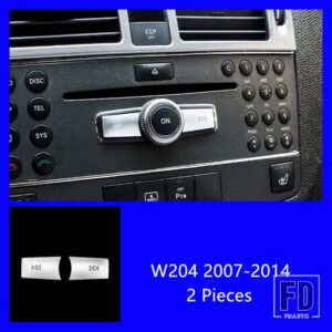 メルセデスベンツ カーセンターコンソールボリュームノブボタンスパンコール装飾ステッカー C Eクラス W204 W212 GLK インテリアアクセサリー - 2 PCS