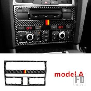 アウディ カーボンコンソール CD パネル装飾ギアシフトカバートリム Q7 2008-2015 インテリアドアアームレストボタンフレームステッカー - console cd 3