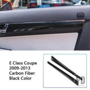 メルセデスベンツ ドアパネルストリップ装飾ステッカートリム Eクラスクーペ W207 C207 2009-2013 インテリアアクセサリー - Carbon Fiber Black