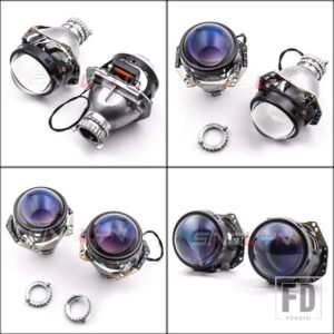 3インチブルー HD バイキセノンプロジェクターレンズ HELLA 3R G5 H4 ヘッドライトライト D2S D2H ヘッドランプカーアクセサリー - Blue Lens