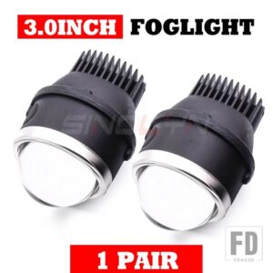 汎用 2.5/3.0 インチ BI LED フォグランプ 3000K 6000K LED ドライビングライトカーフォグプロジェクターレンズカーアクセサリーレトロフィット