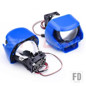 130 ワット 3インチバイ LED レンズ 36000LM LED ヘッドライトプロジェクターライト HELLA 3R LED ヘッドランプカーアクセサリーレトロフィット - With Shrouds