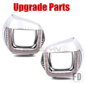 VW 高構成レトロフィットキットゴルフ 7 2013 ヘッドライトアップグレード DRL LED HELLA 3R G5 Q5 プロジェクターレンズ - Upgrade Shrouds Only
