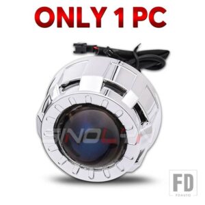 2.0 インチバイ LED エンジェルアイミニヘッドライトプロジェクターレンズ H4/H7/H11/H13/9004/9005/9006/9007 LED 車オートバイ 用 - 1 PC With A Shroud
