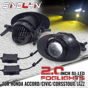 ホンダ 2インチ BI LED フォグランプ シビック/アコード/フィット/ジャズ/4D クロスツアー LED - 3000K