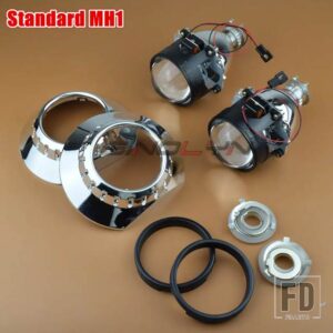 BMW 2.5 レンズ M3 E46 コンパクト/E90/E92/E91 ハロゲンヘッドライトビキセノンレンズ HID プロジェクター H7 車ライトアクセサリー DIY - Standard MH1