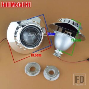 BMW 2.5 レンズ M3 E46 コンパクト/E90/E92/E91 ハロゲンヘッドライトビキセノンレンズ HID プロジェクター H7 車ライトアクセサリー DIY - Upgrade Metal