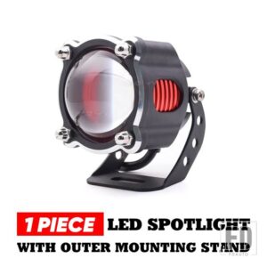 50000LM LED ハイビームレンズヘッドライトスポットライト多色デビルアイ 6000 18K LED ライトプロジェクター車オートバイ - 1 PC With B Bracket