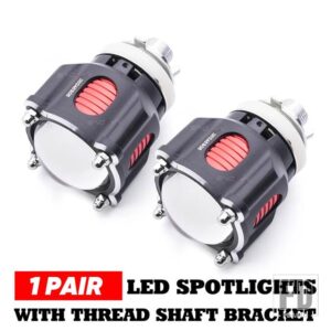 50000LM LED ハイビームレンズヘッドライトスポットライト多色デビルアイ 6000 18K LED ライトプロジェクター車オートバイ - 2 PCS With A Bracket