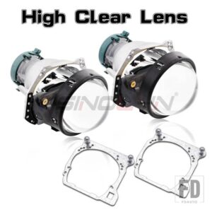 マツダ バイキセノン HID プロジェクター HELLA 3R G5 ヘッドライトレンズ 6 レンズフレームアダプタ交換ライトアクセサリーレトロフィット - High Clear Lens