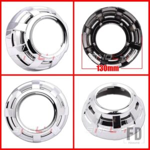 2.5/3.0 ヘッドライトレンズダストベゼルシュラウド LED HID プロジェクターレンズ WST/ヘラ 3R G5/小糸 Q5 ベゼルカーアクセサリー - E Shrouds