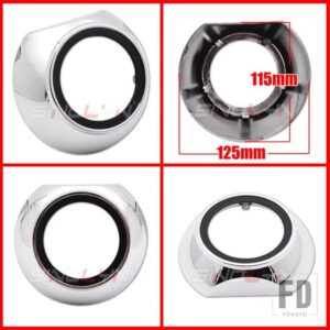 2.5/3.0 ヘッドライトレンズダストベゼルシュラウド LED HID プロジェクターレンズ WST/ヘラ 3R G5/小糸 Q5 ベゼルカーアクセサリー - C Shrouds