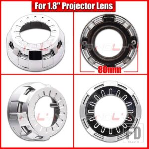LED エンジェルアイヘッドライトレンズシュラウドベゼル 1.8/2.0 H1 バイキセノンプロジェクターレンズダストベゼルレトロフィットアクセサリー - E Shrouds