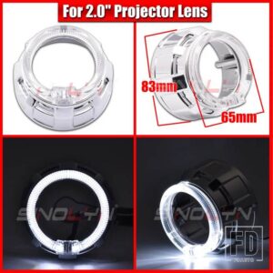 LED エンジェルアイヘッドライトレンズシュラウドベゼル 1.8/2.0 H1 バイキセノンプロジェクターレンズダストベゼルレトロフィットアクセサリー - A Shrouds