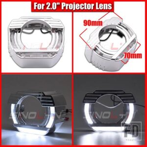 LED エンジェルアイヘッドライトレンズシュラウドベゼル 1.8/2.0 H1 バイキセノンプロジェクターレンズダストベゼルレトロフィットアクセサリー - B Shrouds