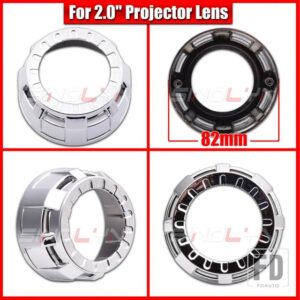 LED エンジェルアイヘッドライトレンズシュラウドベゼル 1.8/2.0 H1 バイキセノンプロジェクターレンズダストベゼルレトロフィットアクセサリー - C Shrouds