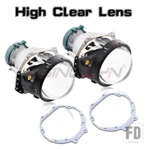 スバル バイキセノンプロジェクターレンズキット アウトバック用 HELLA D2S D2H HID LED ランプヘッドライトレンズライトアクセサリー - High Clear Lens