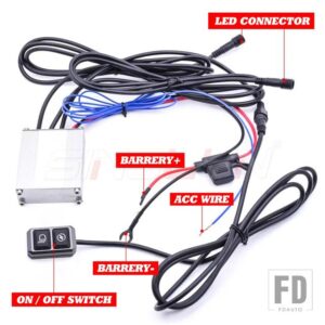 LED スポットライト フォグランプ カープロジェクター デュアルレンズ補助ライト 6000K 3000K 100W ワークライト ATV SUV トラック 12V 24V DI - Control Cables