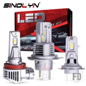 H7 H4 H11 LED ランプ 20000LM CANBUS ハロゲン交換ワイヤレス H8 H9 LED 電球ヘッドライトプロジェクターレンズプラグアンドプレイ