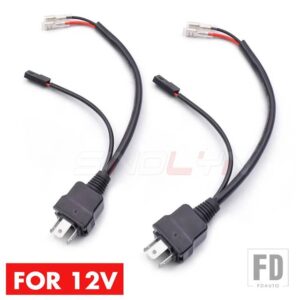 12V 24V H4 ソケットコネクタリレーワイヤー LED 電球ランプバイ LED プロジェクターレンズライト H4 配線カーアクセサリー - For 12V