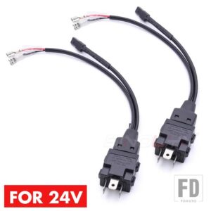 12V 24V H4 ソケットコネクタリレーワイヤー LED 電球ランプバイ LED プロジェクターレンズライト H4 配線カーアクセサリー - For 24V