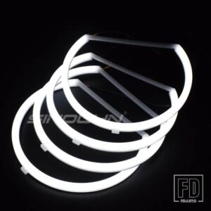 エンジェルアイレトロフィット DRL ダッジチャレンジャー用ハロゲンキセノンヘッドライト LED ウィンカーコットンライトライトアクセサリー - Only White