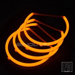 エンジェルアイレトロフィット DRL ダッジチャレンジャー用ハロゲンキセノンヘッドライト LED ウィンカーコットンライトライトアクセサリー - White Yellow
