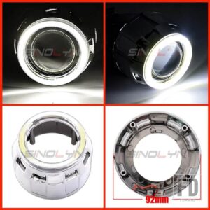 プロジェクター LED エンジェルアイシュラウド LED DRL ベゼルヘッドライトレンズベゼル 2.5インチ H1 WST - E Shrouds