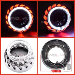 プロジェクター LED エンジェルアイシュラウド LED DRL ベゼルヘッドライトレンズベゼル 2.5インチ H1 WST - G Shrouds