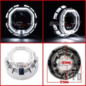 プロジェクター LED エンジェルアイシュラウド LED DRL ベゼルヘッドライトレンズベゼル 2.5インチ H1 WST - J Shrouds