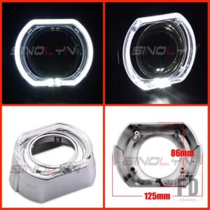 プロジェクター LED エンジェルアイシュラウド LED DRL ベゼルヘッドライトレンズベゼル 2.5インチ H1 WST - A Shrouds