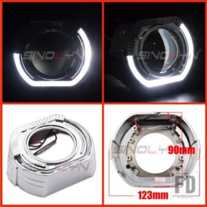 プロジェクター LED エンジェルアイシュラウド LED DRL ベゼルヘッドライトレンズベゼル 2.5インチ H1 WST - B Shrouds