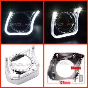 プロジェクター LED エンジェルアイシュラウド LED DRL ベゼルヘッドライトレンズベゼル 2.5インチ H1 WST - C Shrouds