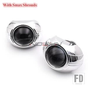 3インチバイキセノンレンズ H4 ヘッドライト小糸 Q5 D2S D2H HID/LED ランププロジェクターヘッドランプライトカーアクセサリー - Smax Shrouds