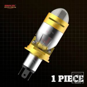 H4 9003 HB2 BI LED ランププラグアンドプレイ双曲面ミニ H4 LED レンズヘッドライトプロジェクター 80 ワット 9-12V オートバイ カーアクセサ - 1 PC Gold Lamp