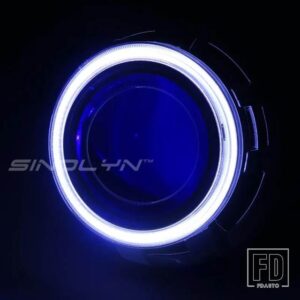 3.0 インチバイキセノンレンズエンジェルアイ H7 H4 ヘッドライト H1 HID - White-Blue