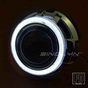 3.0 インチバイキセノンレンズヘッドライト H7 H4 エンジェルアイズプロジェクター DRL ライトフルキットハローヘッドランプカーアクセサリー - Only White