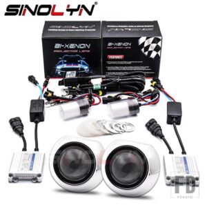 2.5インチバイキセノン 8.0 プロジェクターレンズアイリスフルキットヘッドライト H7 H4 レンズ H1 HID ライトバラストカーアクセサリー - 4300K