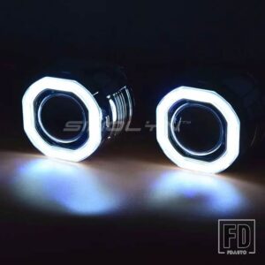 2.5インチバイキセノンプロジェクターレンズ H4 H7 ヘッドライトエンジェルデビルアイレンズライトオートバイ カーアクセサリー