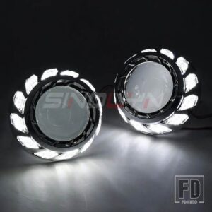 3インチバイキセノンプロジェクタースパイラルエンジェルアイ DRL HID - Only White