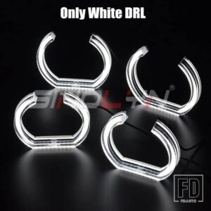 BMW LED エンジェルアイキット F01 F02 F03 F04 730D 740D 740I 750I 760I DTM DRL ウインカークリスタルハローヘッドライトカーアクセサリー - Only White