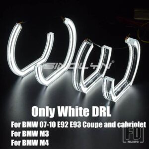 BMW LED エンジェルアイ E92 E90 E60 F30 F31 E82 F10 F13 ライトアクセサリーチューニングウインカーハロー 3D DTM LCI スタイルアクリル - White 2