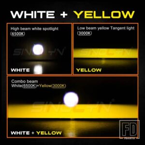 シトロエン レクサス トヨタ LED フォグランプバイ LED スポットライト カローラ/ヤリス/オーリス/RAV4/アベンシス/ RX270/RX350/450/ C1 6500 - White Yellow